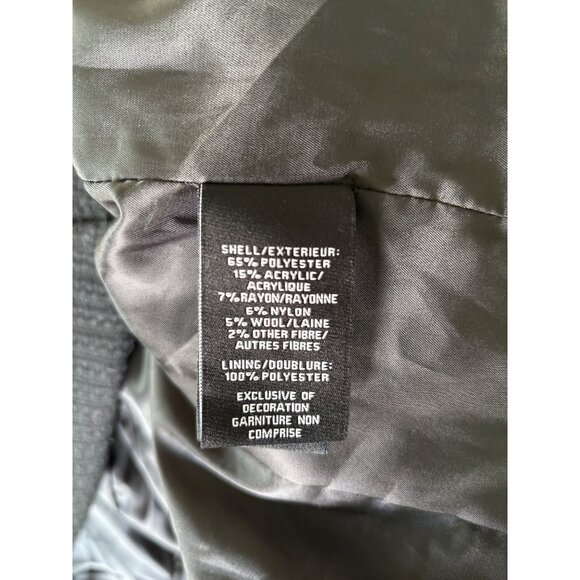 7 For All Mankind Dress Blazer Size Medium Crest Shank Buttons Black Formal 7FAM - Picture 10 of 10